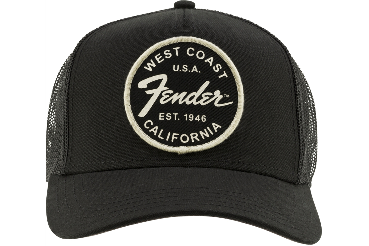 FENDER WEST COAST TRUCKER HAT BLACK Кепка