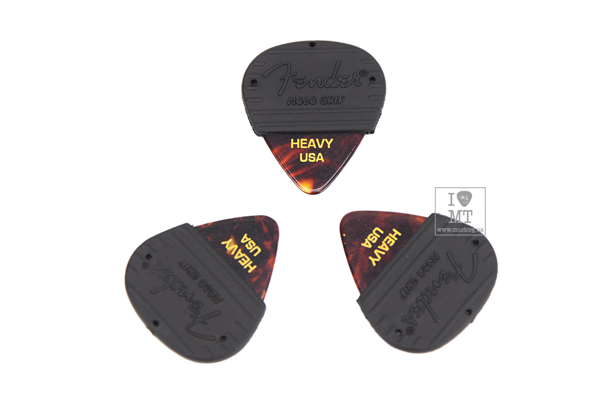 Набор медиаторов FENDER MOJO GRIP 3 PACK TORTOISE HEAVY