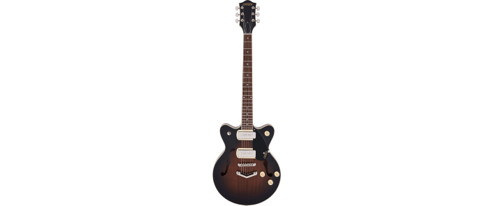 Гитара полуакустическая GRETSCH G2655-P90 STREAMLINER CENTER BLOCK JR. DOUBLE-CUT P90 WITH V-STOPTAIL BROWNSTONE