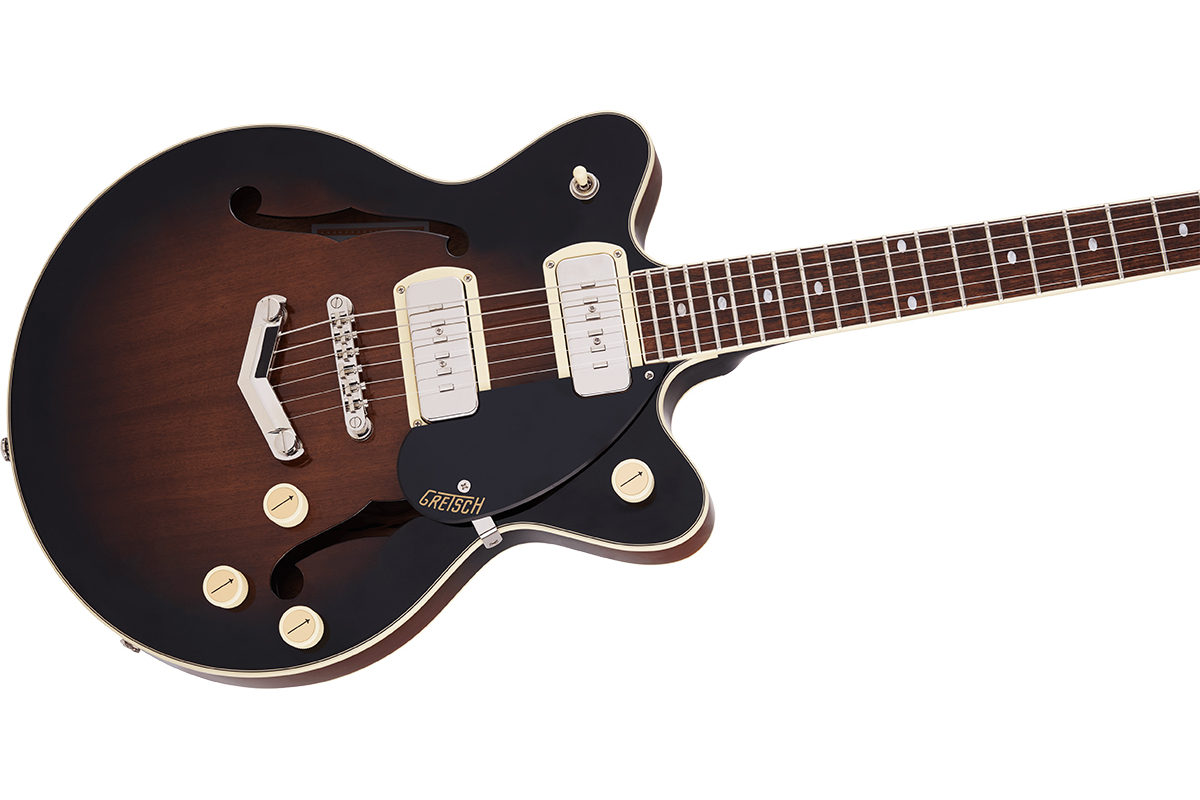 Гитара полуакустическая GRETSCH G2655-P90 STREAMLINER CENTER BLOCK JR. DOUBLE-CUT P90 WITH V-STOPTAIL BROWNSTONE