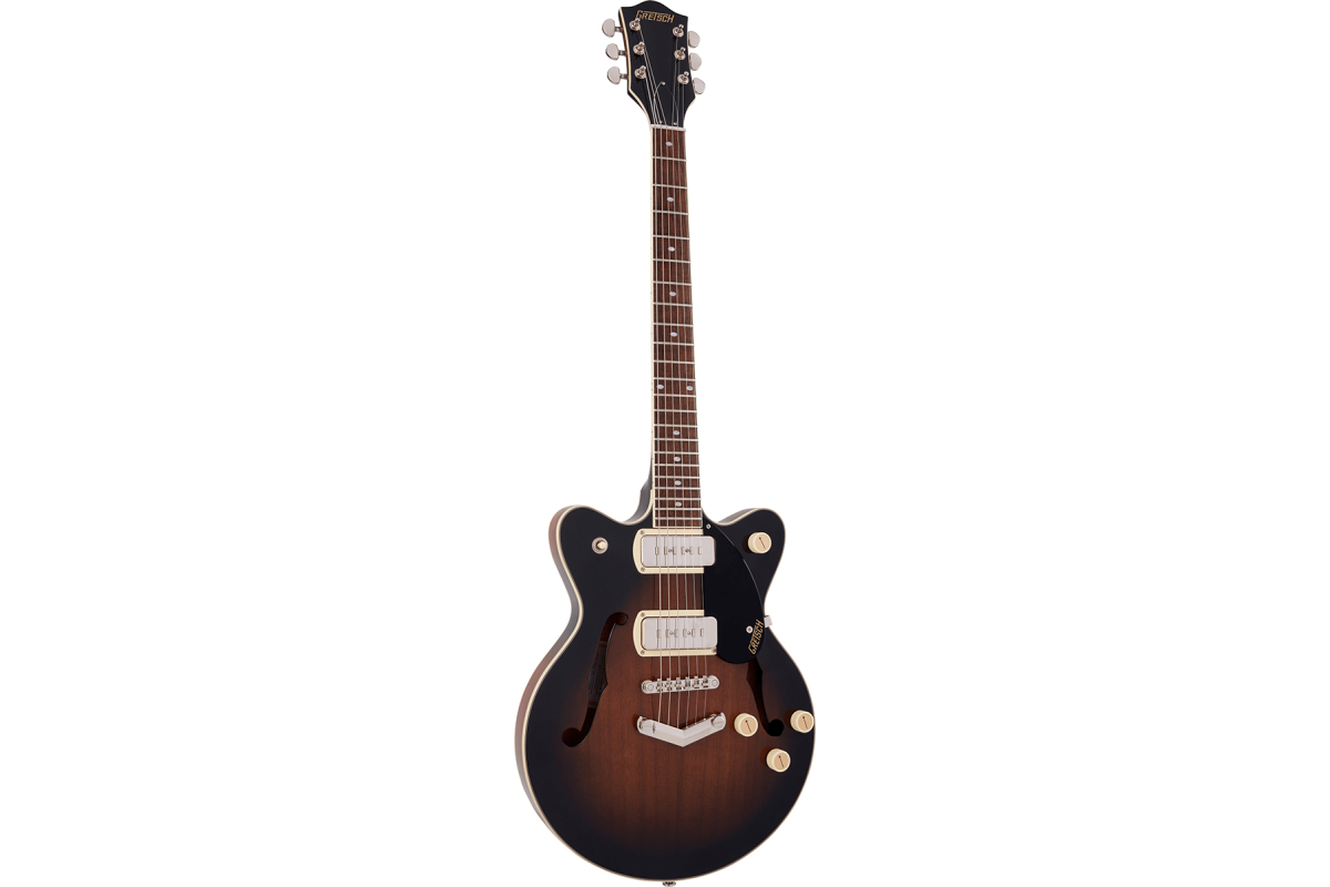 Гитара полуакустическая GRETSCH G2655-P90 STREAMLINER CENTER BLOCK JR. DOUBLE-CUT P90 WITH V-STOPTAIL BROWNSTONE