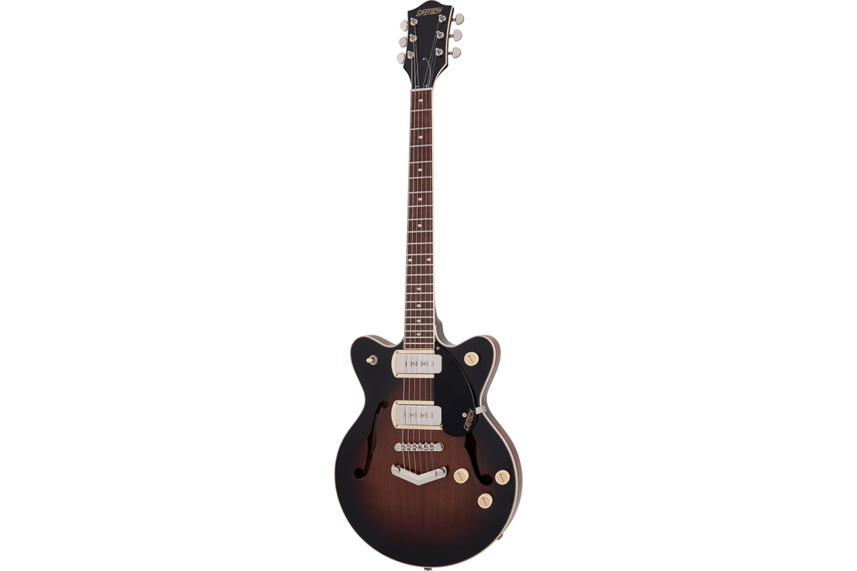 Гитара полуакустическая GRETSCH G2655-P90 STREAMLINER CENTER BLOCK JR. DOUBLE-CUT P90 WITH V-STOPTAIL BROWNSTONE