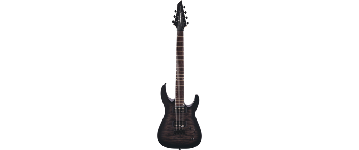 Электрогитара JACKSON JS22Q-7 DKA DINKY ARCH TOP HT TRANSPARENT BLACK BURST