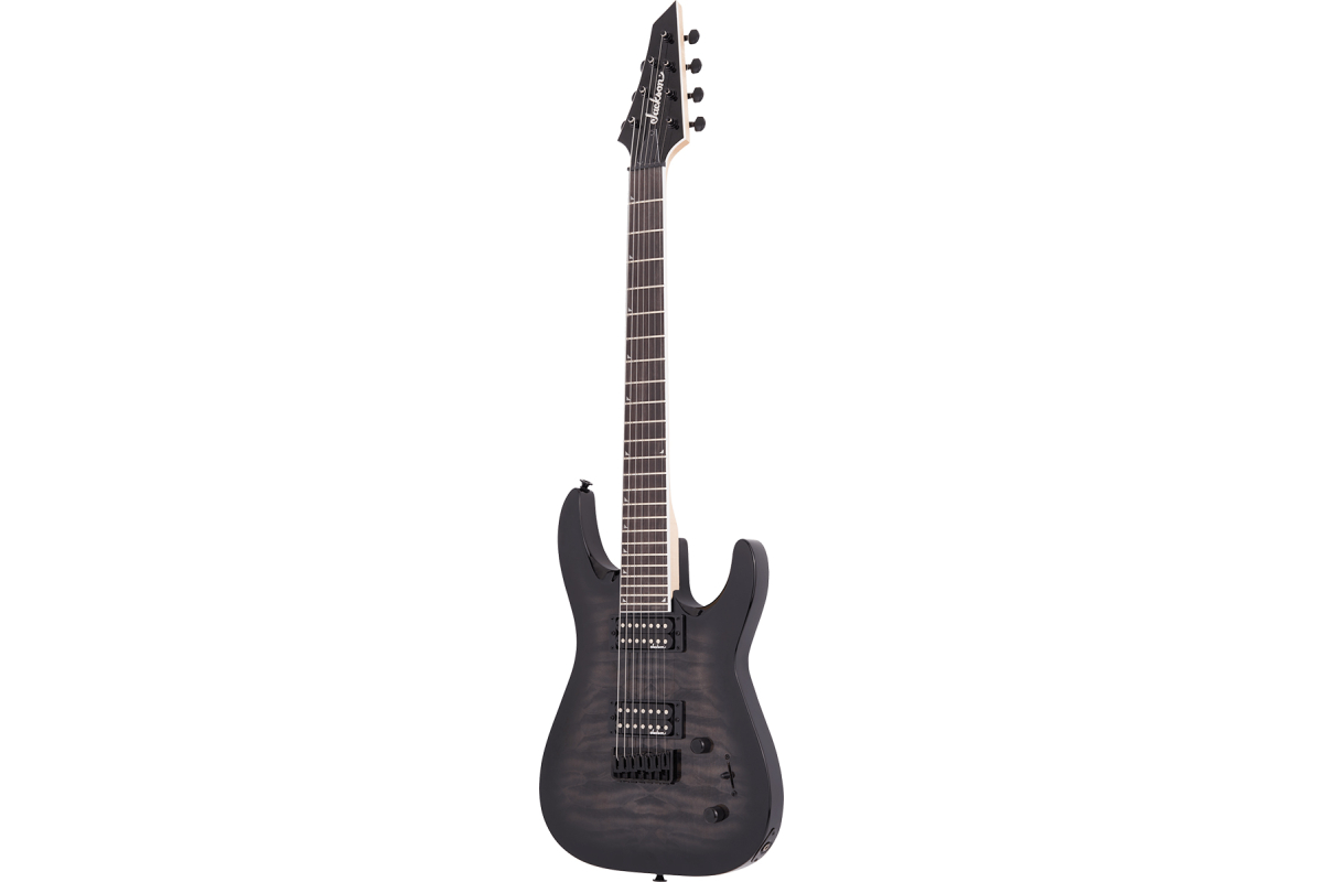 Электрогитара JACKSON JS22Q-7 DKA DINKY ARCH TOP HT TRANSPARENT BLACK BURST