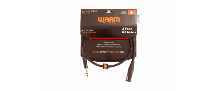 Кабель коммутационный WARM AUDIO Prem-XLRm-TRSm-3'