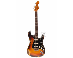 FENDER CUSTOM SHOP LIMITED EDITION DUAL-MAG II STRAT HEAVY RELIC SUPER FADED AGED 3-COLOR SUNBURST Електрогітара