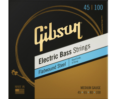 Струни для бас-гітар GIBSON SBG-FWSSM SHORT SCALE FLATWOUND BASS STRINGS MEDIUM