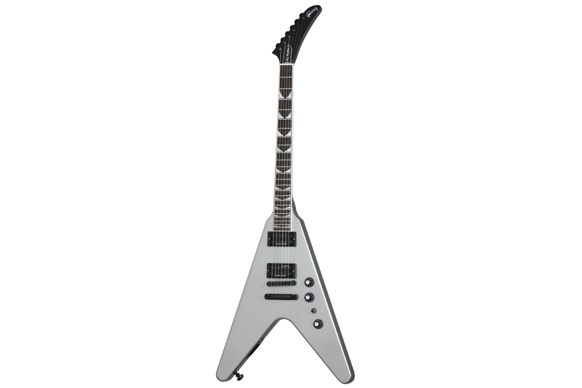 GIBSON DAVE MUSTAINE FLYING V EXP SILVER METALLIC Електрогітара