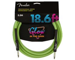 FENDER CABLE PROFESSIONAL SERIES 18.6' GLOW IN DARK GREEN Кабель инструментальный