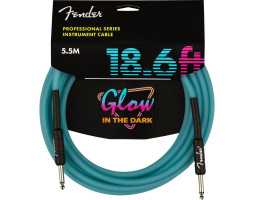 FENDER CABLE PROFESSIONAL SERIES 18.6' GLOW IN DARK BLUE Кабель инструментальный