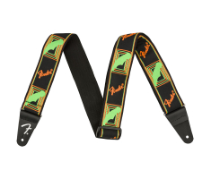 Ремінь гітарний FENDER STRAP 2" NEON MONOGRAMMED GREEN ORANGE