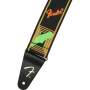 Ремінь гітарний FENDER STRAP 2" NEON MONOGRAMMED GREEN ORANGE