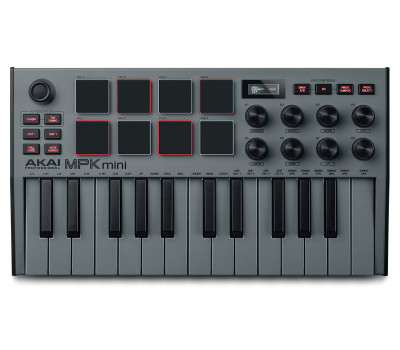 Купить AKAI MPK Mini MK3 Grey MIDI клавиатура онлайн