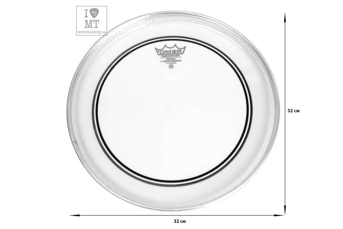 Пластик для барабана REMO POWERSTROKE3 12" COATED