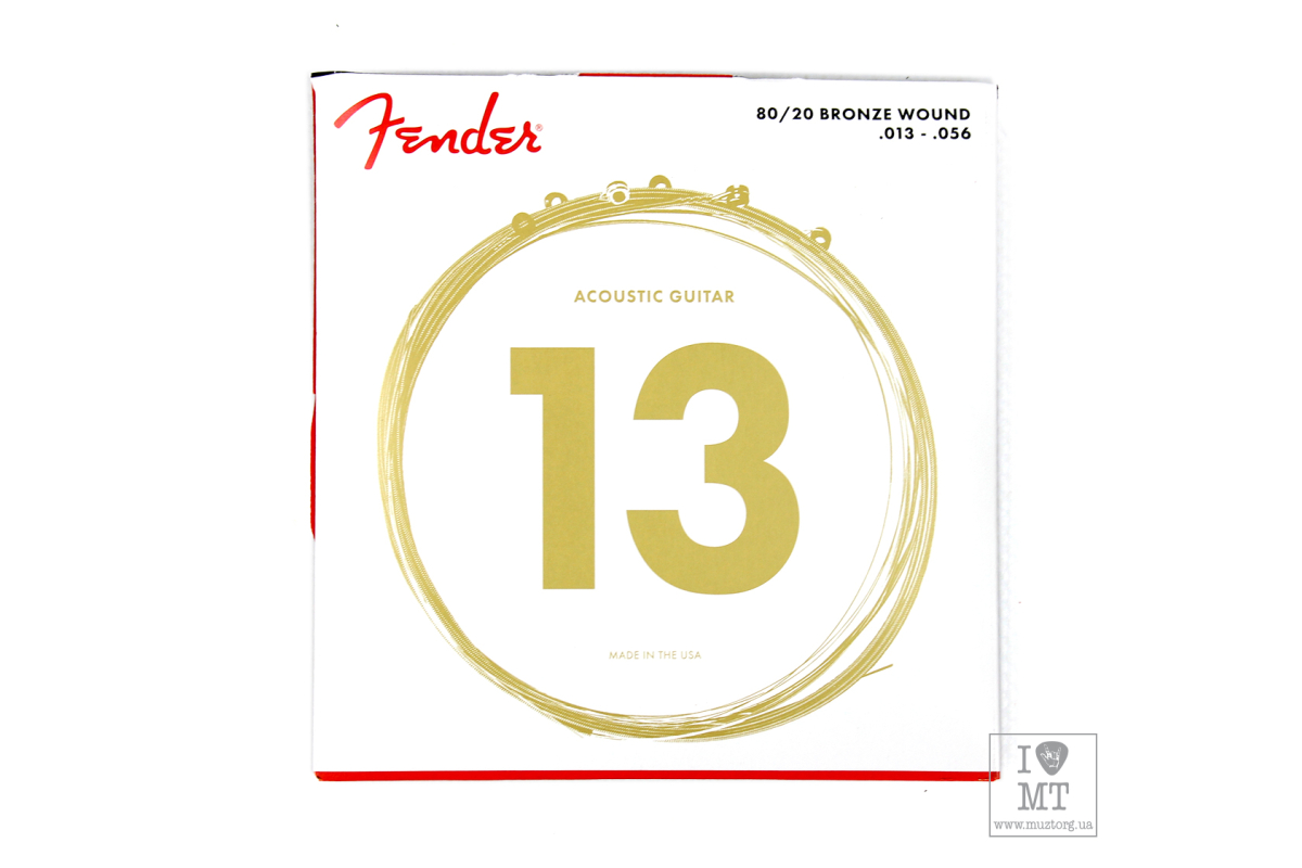 Струны для акустических гитар FENDER 70M 80/20 BRONZE ACOUSTIC STRING 13-56