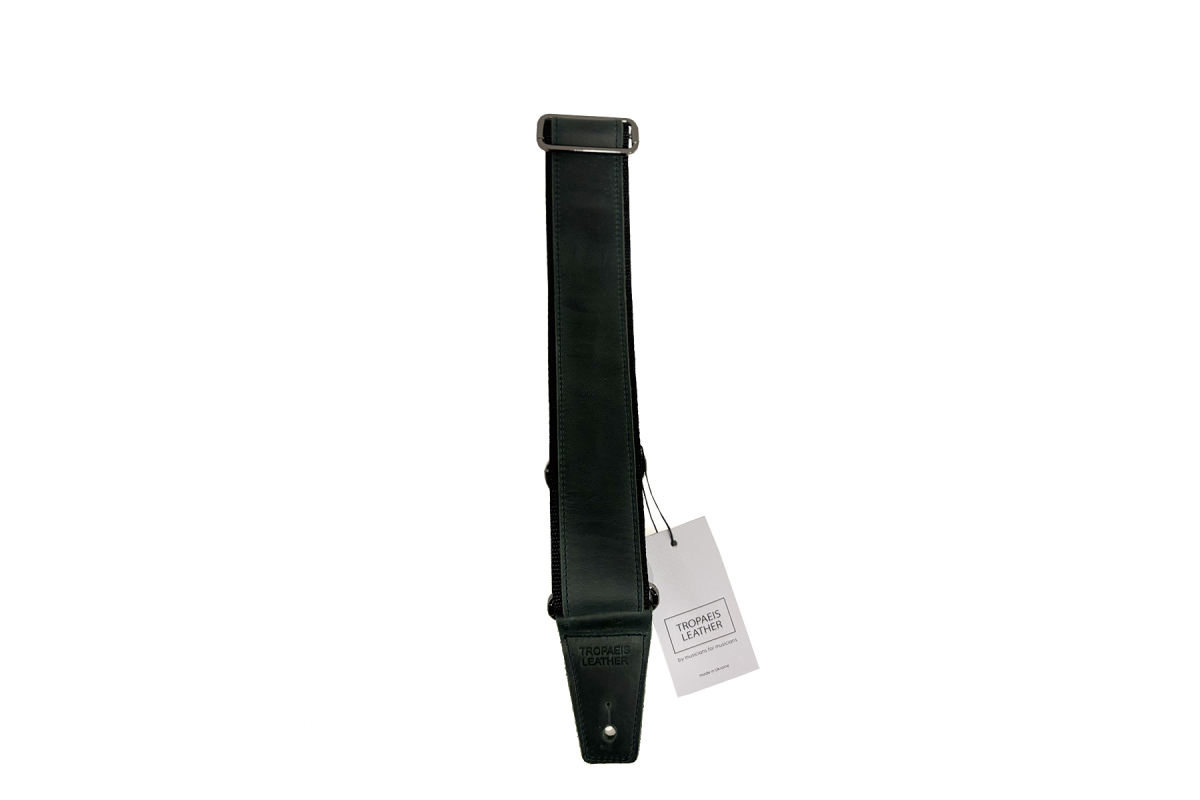 Ремінь гітарний TROPAEIS LEATHER Crazy Rock (green)