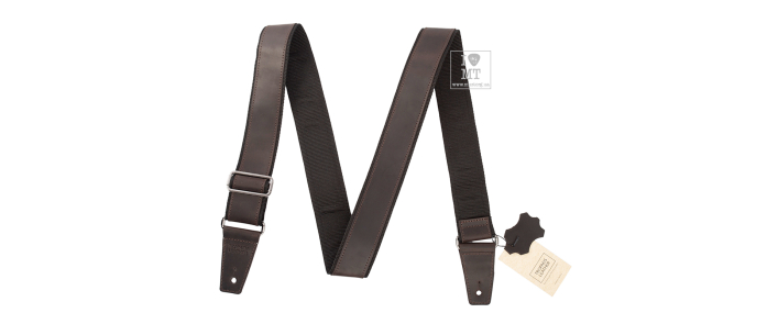 Ремень гитарный TROPAEIS LEATHER Crazy Rock Chocolate