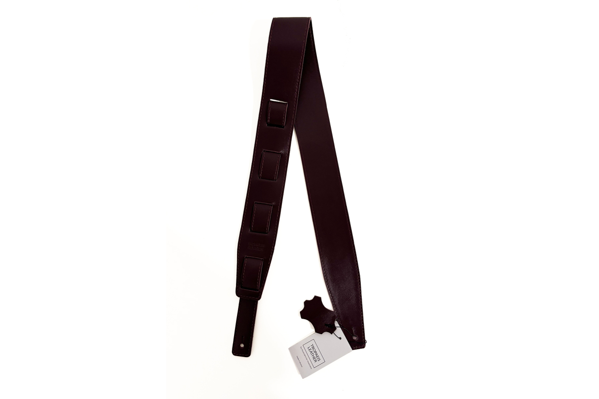 Ремінь гітарний TROPAEIS LEATHER Double Rock (grape)