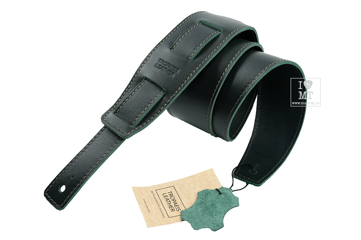 TROPAEIS LEATHER Double Rock Emerald Ремень гитарный