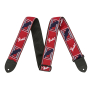 Ремень гитарный FENDER STRAP 2" MONOGRAMMED RED WHITE BLUE
