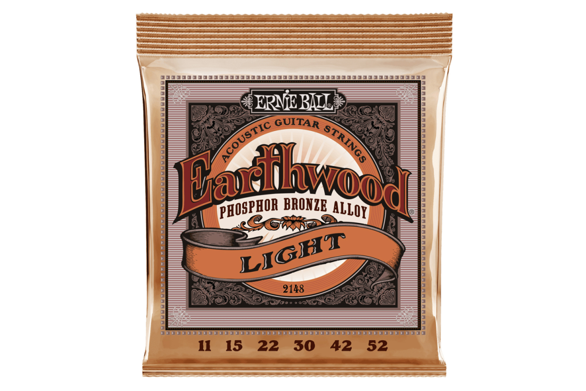 Струни для акустичних гітар ERNIE BALL 2148 Earthwood Acoustic Phosphor Bronze 11/52