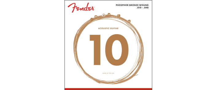 Струни для акустичних гітар FENDER 60XL PHOSPHOR BRONZE ACOUSTIC STRINGS 10-48