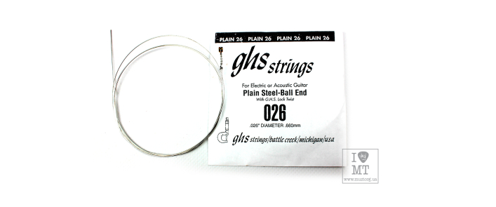 Струна для акустической гитары GHS STRINGS 026