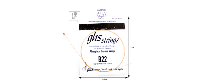 GHS STRINGS B22 Струна для акустической гитары