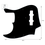Пикгард FENDER PURE VINTAGE PICKGUARD JAZZ BASS 70S 10-HOLE BLACK