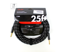 Кабель інструментальний FENDER CABLE DELUXE SERIES 25' BLACK TWEED
