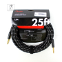Кабель инструментальный FENDER CABLE DELUXE SERIES 25' BLACK TWEED