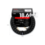 Кабель инструментальный FENDER CABLE DELUXE SERIES 18.6' ANGLED BLACK TWEED