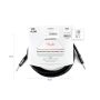 Кабель инструментальный FENDER CABLE PROFESSIONAL SERIES 15' BLACK