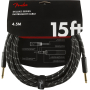 Кабель инструментальный FENDER CABLE DELUXE SERIES 15' BLACK TWEED
