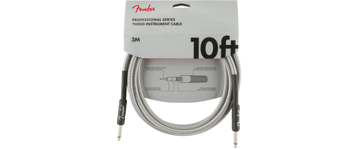 Кабель инструментальный FENDER CABLE PROFESSIONAL SERIES 10' WHITE TWEED