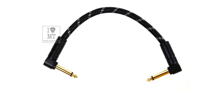 FENDER CABLE DELUXE SERIES 6" PATCH BLACK TWEED Кабель інструментальний