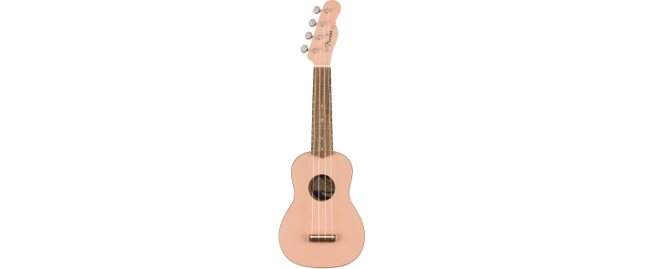 FENDER UKULELE VENICE SOPRANO SHELL PINK WN Укулеле