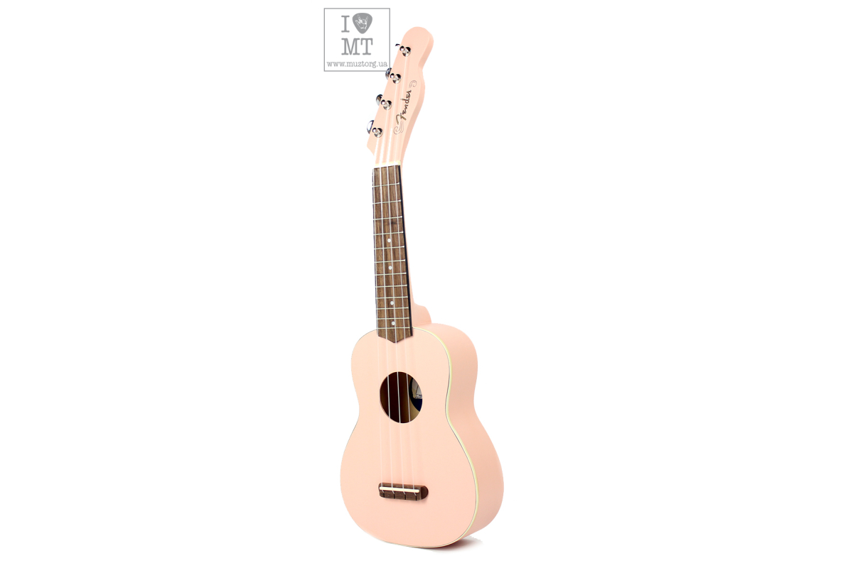 FENDER UKULELE VENICE SOPRANO SHELL PINK WN Укулеле