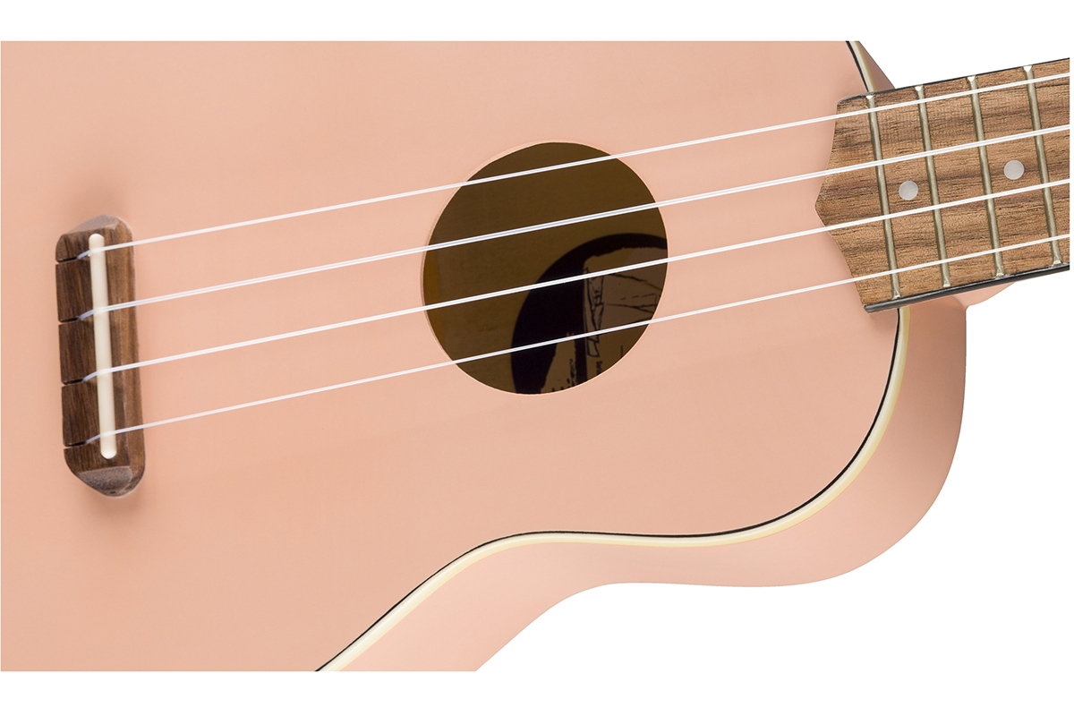 FENDER UKULELE VENICE SOPRANO SHELL PINK WN Укулеле