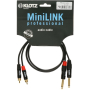 Кабель коммутационный KLOTZ KT-CJ090 MINILINK PRO TWIN CABLE BLACK 0.9 M