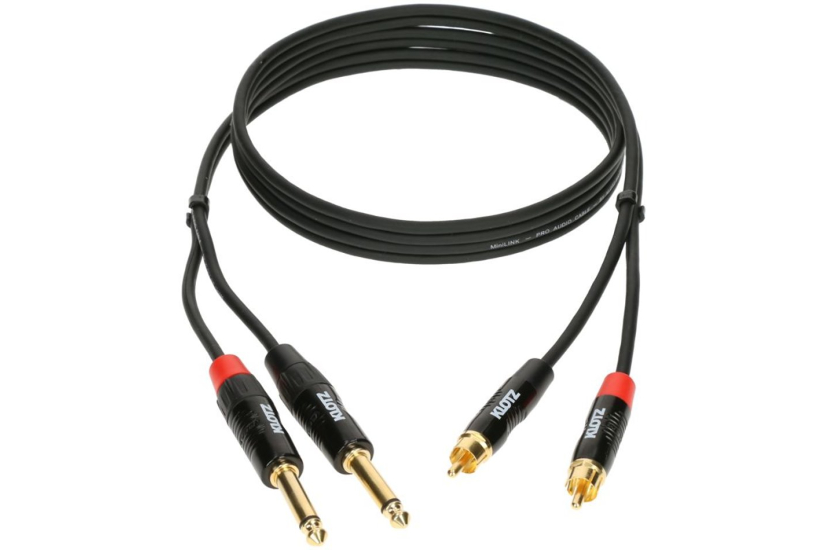 Кабель коммутационный KLOTZ KT-CJ090 MINILINK PRO TWIN CABLE BLACK 0.9 M