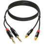 Кабель коммутационный KLOTZ KT-CJ090 MINILINK PRO TWIN CABLE BLACK 0.9 M
