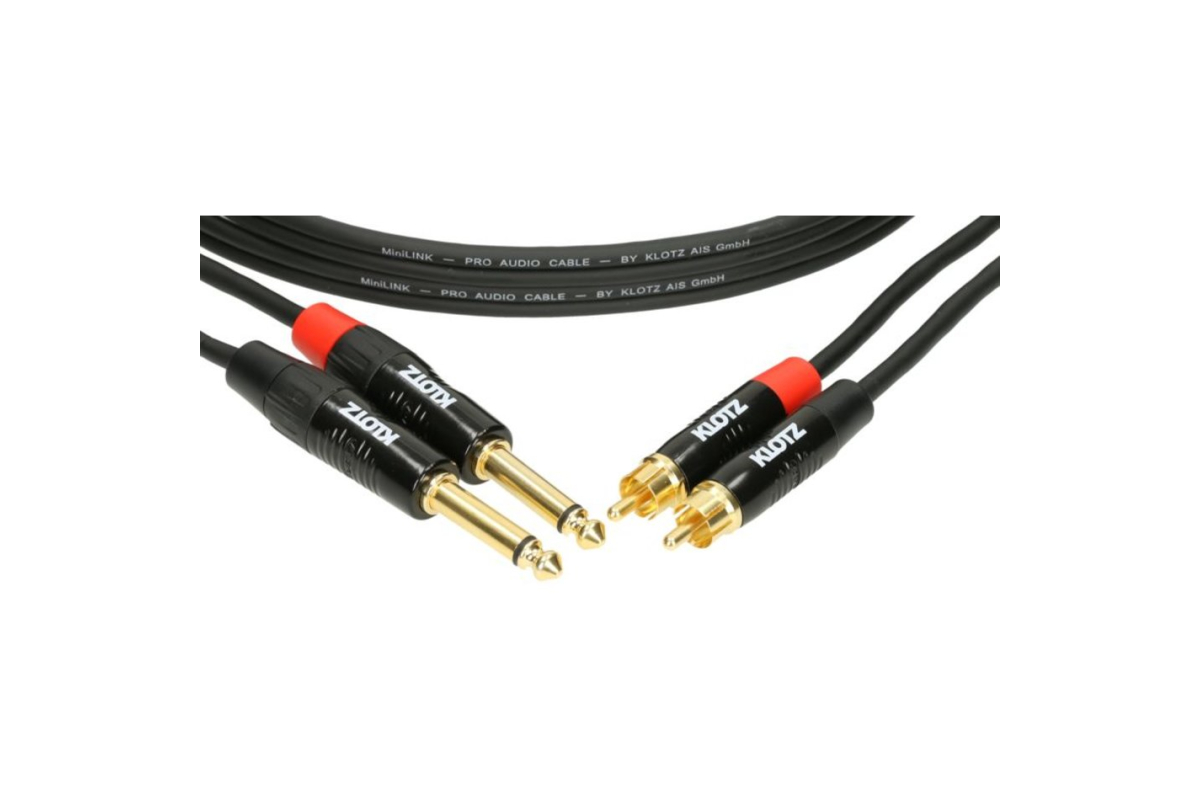 Кабель коммутационный KLOTZ KT-CJ090 MINILINK PRO TWIN CABLE BLACK 0.9 M