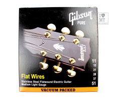Струны для электрогитар GIBSON FLATWIRES STAINLESS STEEL FLATWOUND