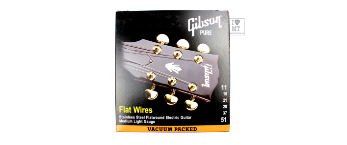 Струны для электрогитар GIBSON FLATWIRES STAINLESS STEEL FLATWOUND
