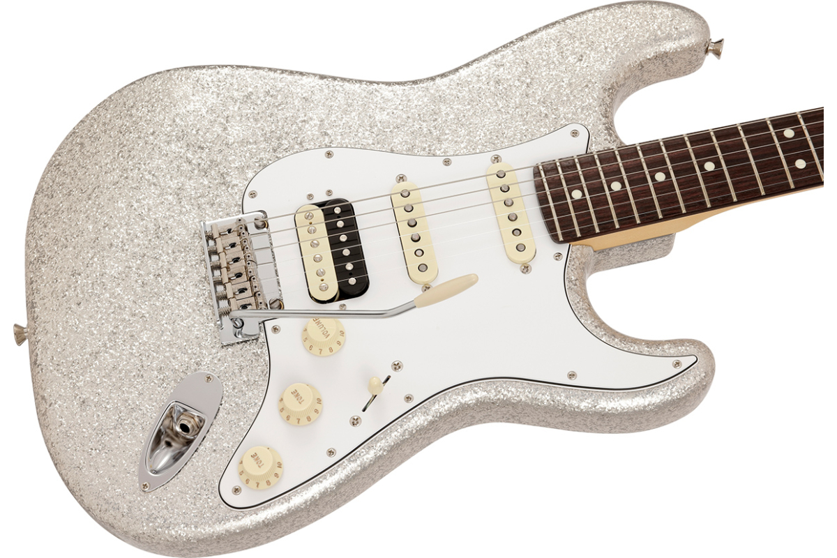 FENDER MIJ LTD STRATOCASTER HSS RW SILVER SPARKLE Електрогітара