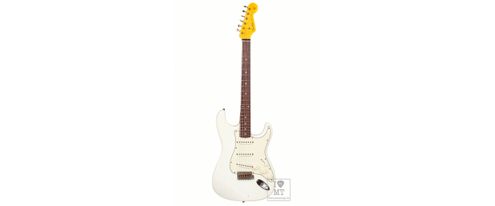 Электрогитара FENDER CUSTOM SHOP 1960 STRATOCASTER JOURNEYMAN RELIC AGED OLYMPIC WHITE