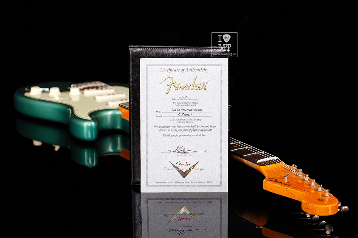 Электрогитара FENDER CUSTOM SHOP 1960 STRATOCASTER JOURNEYMAN RELIC FADED AGED SHERWOOD GREEN METALLIC