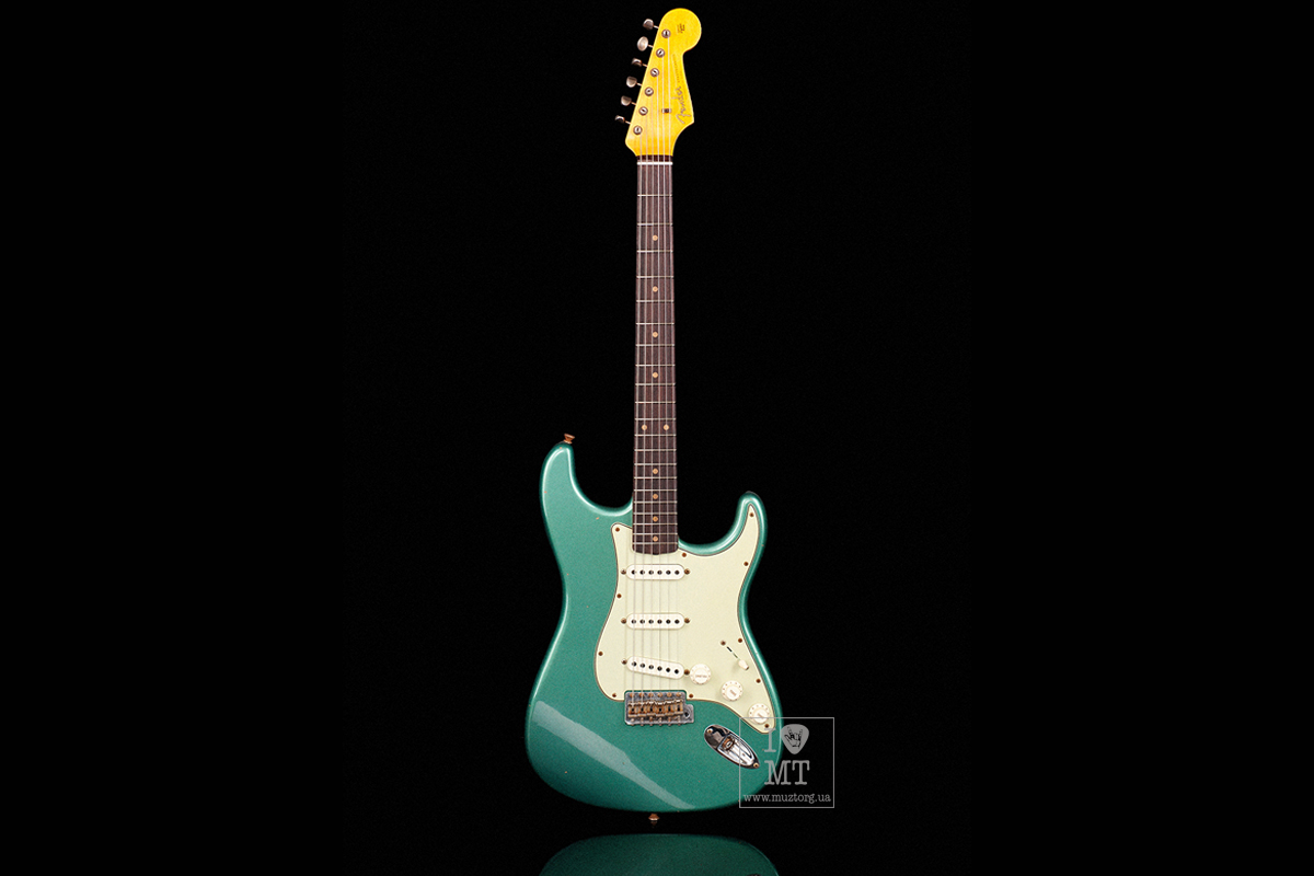 Электрогитара FENDER CUSTOM SHOP 1960 STRATOCASTER JOURNEYMAN RELIC FADED AGED SHERWOOD GREEN METALLIC