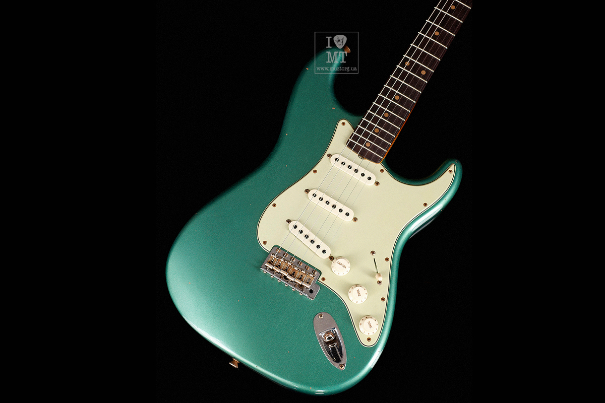 Электрогитара FENDER CUSTOM SHOP 1960 STRATOCASTER JOURNEYMAN RELIC FADED AGED SHERWOOD GREEN METALLIC